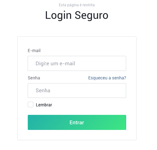 Login central do cliente